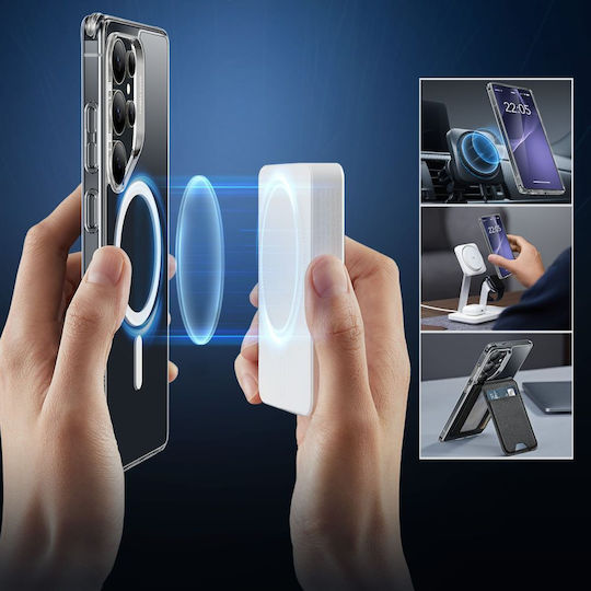 ESR Classic Hybrid Halolock Umschlag Rückseite Silikon / Kunststoff 0.5mm Transparent (Galaxy S25 Ultra,Samsung S25 Ultra)