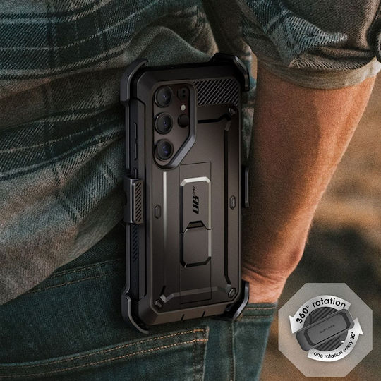 Supcase Unicorn Beetle Pro 360 Full Cover Tempered Glass Μαύρο (Galaxy S25 Ultra)