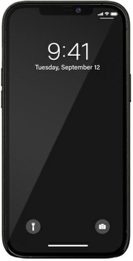 Bugatti Umschlag Rückseite Leder Schwarz (iPhone 12 Pro Max)