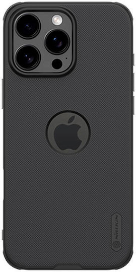 Nillkin Super Frosted Shield Pro Logo Задна корица Пластмаса / Силикон Черен (iPhone 16 Pro)