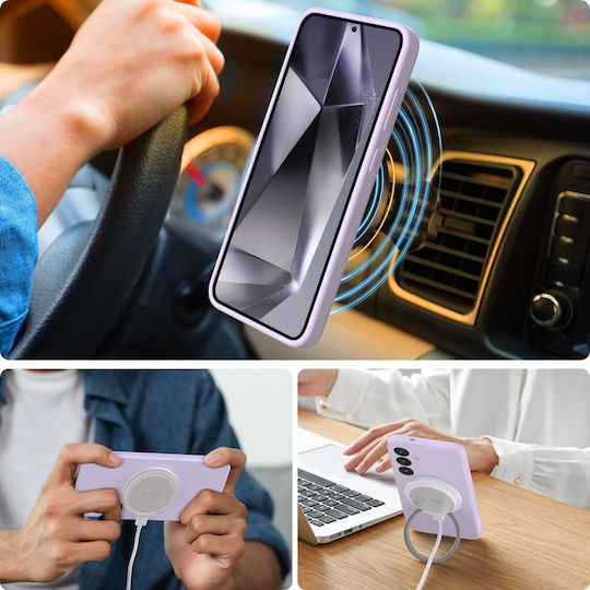 Tech-Protect Liquid Back Cover Σιλικόνης Μωβ (Galaxy S25)