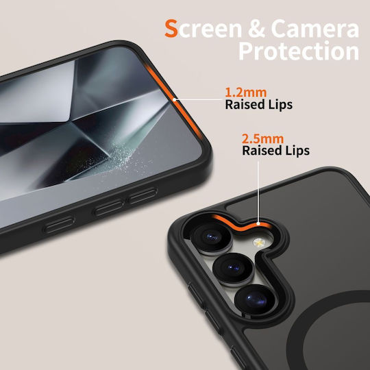Tech-Protect Magmat Back Cover Plastic / Silicone 2mm Black (Galaxy S25)