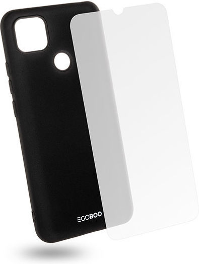 Egoboo Rubber Задна корица Силикон Черен (Redmi 9C)