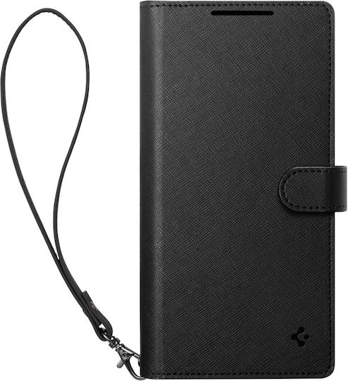 Spigen Wallet S Synthetisches Leder / Leder Schwarz (Galaxy S25 Ultra,Samsung S25 Ultra)