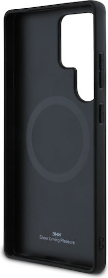 BMW Umschlag Rückseite Leder Schwarz (Galaxy S25 Ultra,Samsung S25 Ultra)