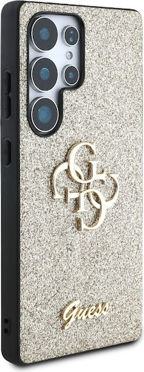 Guess Fixed Glitter Umschlag Rückseite Metallisch Gold (Galaxy S25 Ultra,Samsung S25 Ultra)