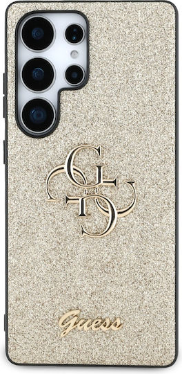 Guess Fixed Glitter Umschlag Rückseite Metallisch Gold (Galaxy S25 Ultra,Samsung S25 Ultra)
