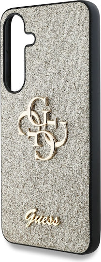 Guess Fixed Glitter Umschlag Rückseite Silikon Gold (Galaxy S25)