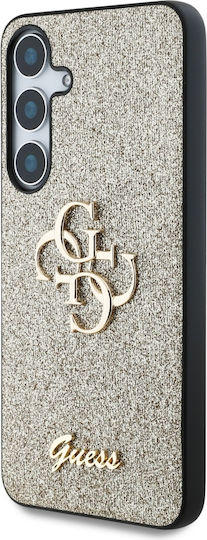 Guess Fixed Glitter Umschlag Rückseite Silikon Gold (Galaxy S25)