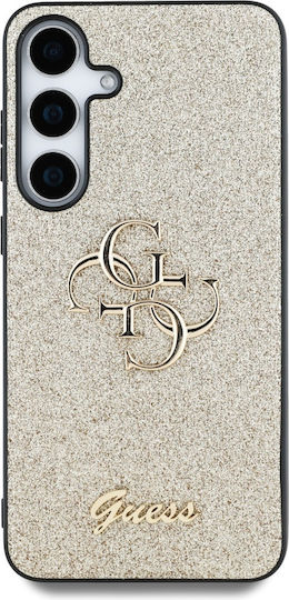 Guess Fixed Glitter Umschlag Rückseite Silikon Gold (Galaxy S25)