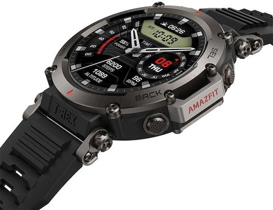 Amazfit T-Rex Ultra 47mm Waterproof Smartwatch with Heart Rate Monitor (Abyss Black)