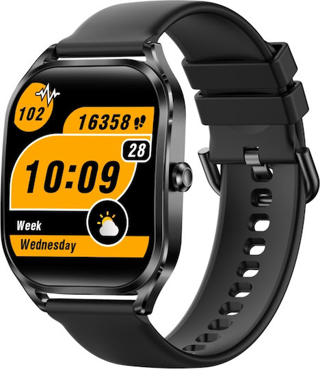Aoke GH35 Смартчасовник с Пулсомер (Pink - Gold Case / Pink Silicone Strap)