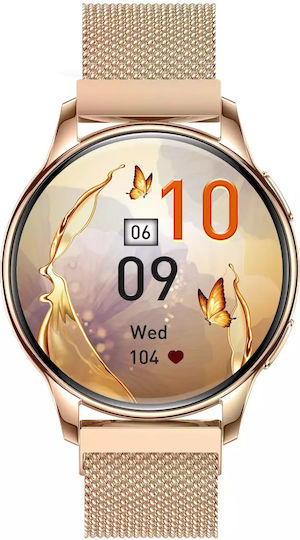 MaxCom EcoWatch 3 Stainless Steel 48mm με Παλμογράφο (Χρυσό)
