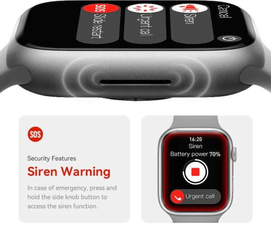 S9 Pro Max Smartwatch με Παλμογράφο (Μπλε)