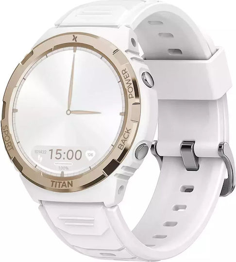 MaxCom FW100 Valkiria 48mm Αδιάβροχο Smartwatch με Παλμογράφο (Λευκό)
