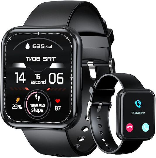 Choetech WT001 Smartwatch με Παλμογράφο (Μαύρο)