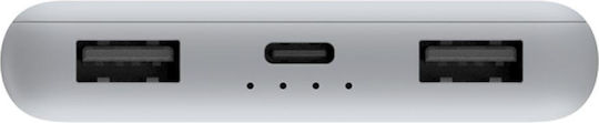 Xiaomi Lite Power Bank 10000mAh 22.5W με 2 Θύρες USB-A και Θύρα USB-C Λευκό