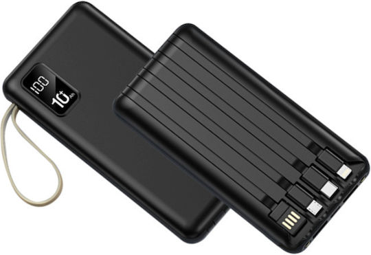 Egoboo Power Bank 10000mAh 10W Μαύρο