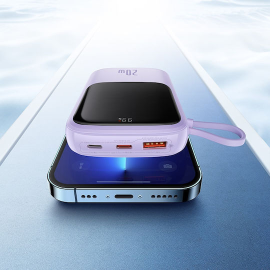 Baseus Qpow Pro Power Bank 20000mAh 20W με Θύρα USB-C Μωβ