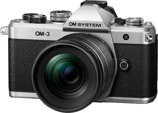 Olympus OM-System OM-3 Mirrorless Φωτογραφική Μηχανή Kit (ED 12-45mm f/4 PRO) Ασημί