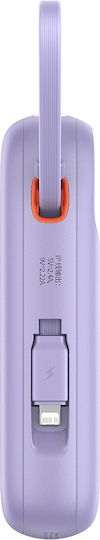 Baseus QPow 2 Power Bank 20000mAh 30W с USB-A порт и 2 USB-C порта Лилав