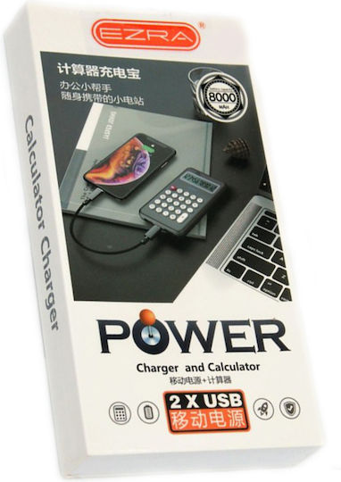 Ezra PH AC 4152 Power Bank 8000mAh with USB-A Port Black