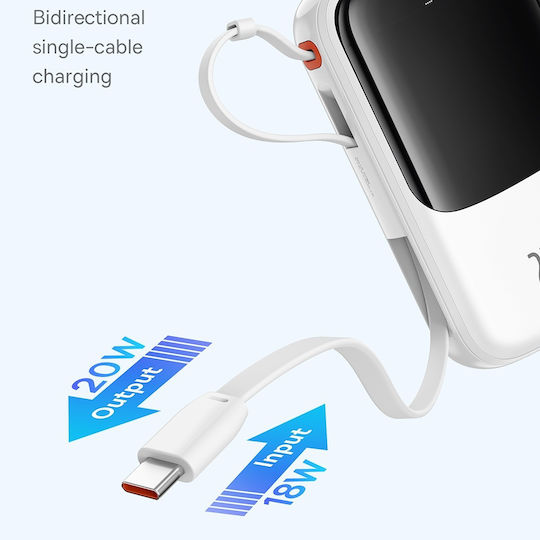 Baseus Qpow Pro+ Power Bank 10000mAh 22.5W Power Delivery White