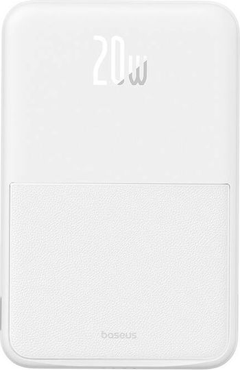 Baseus MagPro MagSafe Power Bank 5000mAh 20W cu Port USB-C Livrarea energiei Alb