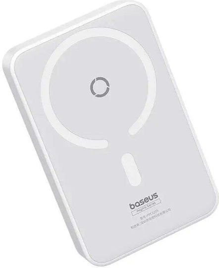 Baseus MagPro MagSafe Power Bank 5000mAh 20W cu Port USB-C Livrarea energiei Alb