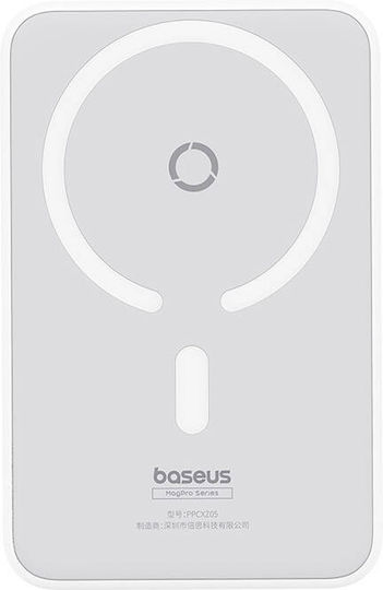 Baseus MagPro MagSafe Power Bank 5000mAh 20W cu Port USB-C Livrarea energiei Alb