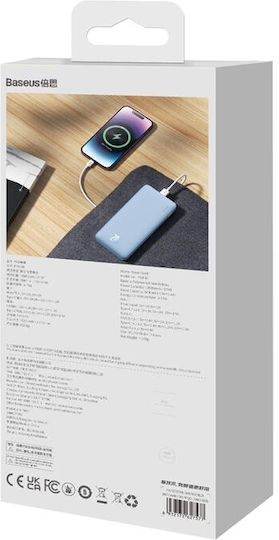 Baseus Airpow Power Bank 10000mAh 20W с USB-A порт и USB-C порт Power Delivery Син