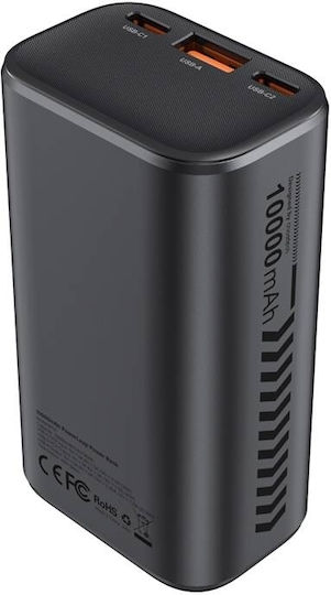 Choetech B701 Power Bank 10000mAh 30W cu Port USB-A și 2 Porturi USB-C Gri