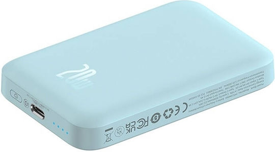Baseus Magnetic Mini Power Bank 6000mAh 20W με Θύρα USB-C Μπλε