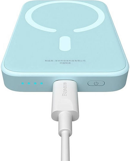 Baseus Magnetic Mini Power Bank 6000mAh 20W με Θύρα USB-C Μπλε