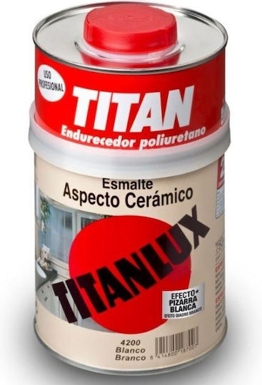 Titanlux Aspecto Ceramico Σμάλτο Λευκό Σατινέ 750ml