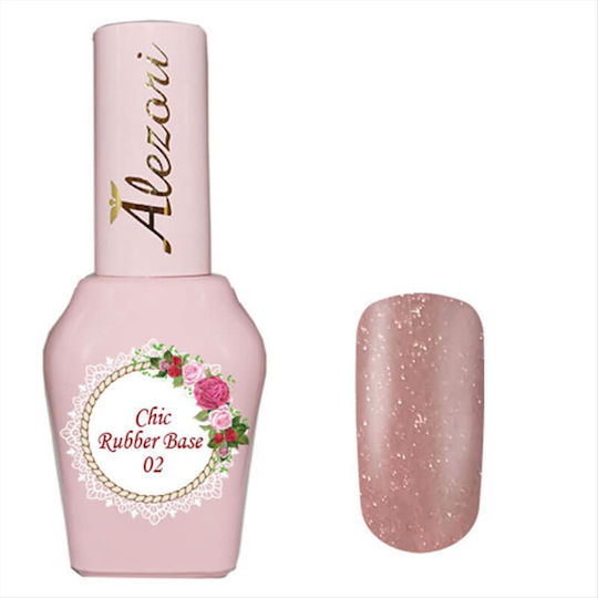 Alezori Chic 02 Strat de bază pentru lacuri de unghii semipermanente Cauciuc 15ml