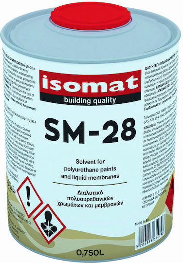 Isomat SM-28 Διαλυτικό Διάφανο Διαλυτικό Πολυουρεθανικών 750ml