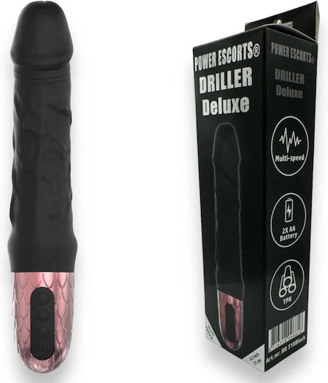 Power Escorts Realistisch Vibrator 21cm Schwarz