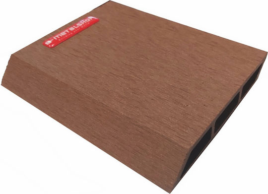 Dedron Deck Περίφραξης Κήπου Πλάγια Brown από WPC 360x12x2εκ. Καφέ
