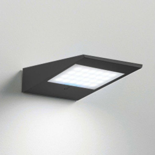 Zafferano Wandmontiert Solarleuchte 2.2W mit Warmes Weiß Licht 3000K IP54 4.6cmx14cmx19cmcm