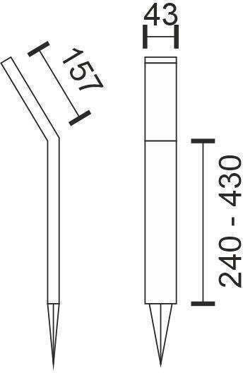 Spot Light Spiked Solar Light 3W 130lm with Natural White Light 4000K IP65