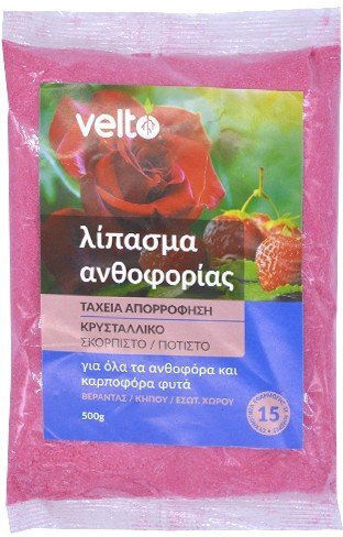 Velto Κρυσταλλικό Λίπασμα για Ανθοφόρα Φυτά, Καρποφόρα 500gr