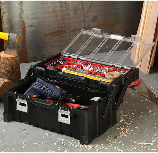 Keter Cantilever Hand Tool Case Plastic with Tobacco Case Dimensions: W56.7xD31.4xH24.5cm