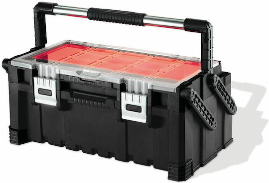 Keter Cantilever Hand Tool Case Plastic with Tobacco Case Dimensions: W56.7xD31.4xH24.5cm