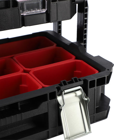 Keter Connect Cantilever Hand Tool Case Plastic 2 Levels with Tobacco Case Dimensions: W56.5xD31.7xH25cm