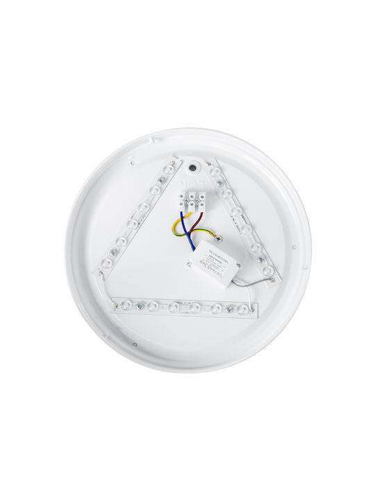 GloboStar Outdoor Ceiling Flush Mount with Integrated LED in White Color 61005