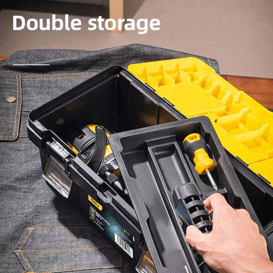 Deli Hand Tool Case Plastic Dimensions: W40xD21xH19cm