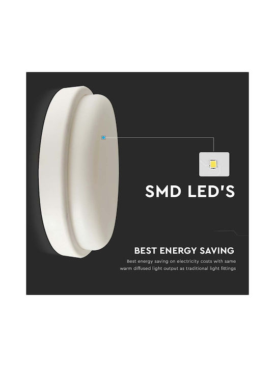 V-TAC Deckenleuchte für den Außenbereich mit integriertem LED in Weiß Farbe 10196