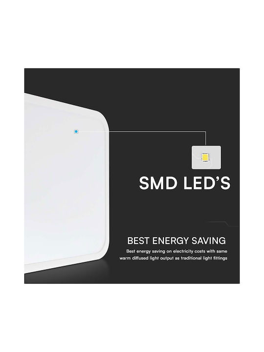 V-TAC Plafonieră de Exterior cu LED Integrat în Culoare Alb 76261