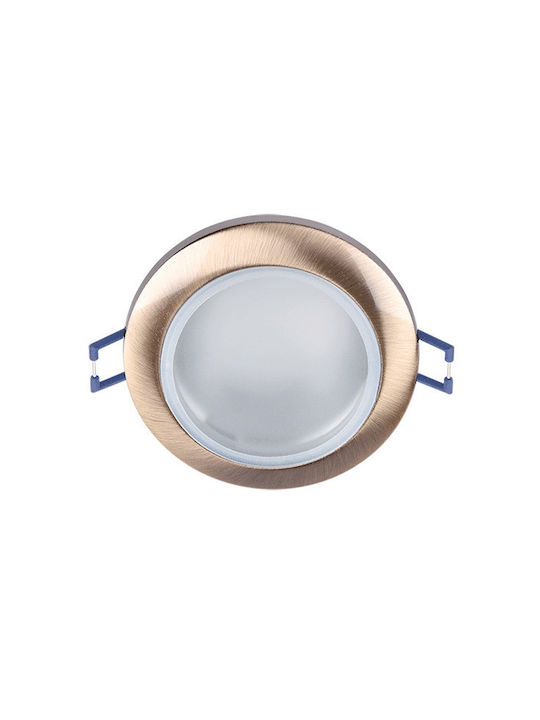 Elmark Σποτ Οροφής Εξωτερικού Χώρου GU5.3 12V σε Χρυσό Χρώμα 92627/AB